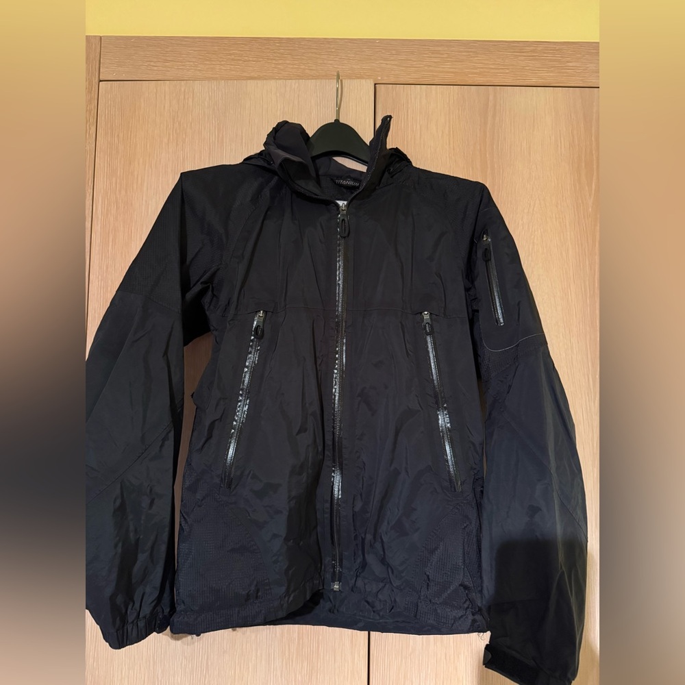 Columbia Windbreaker Jacket Black, Titanium Size S